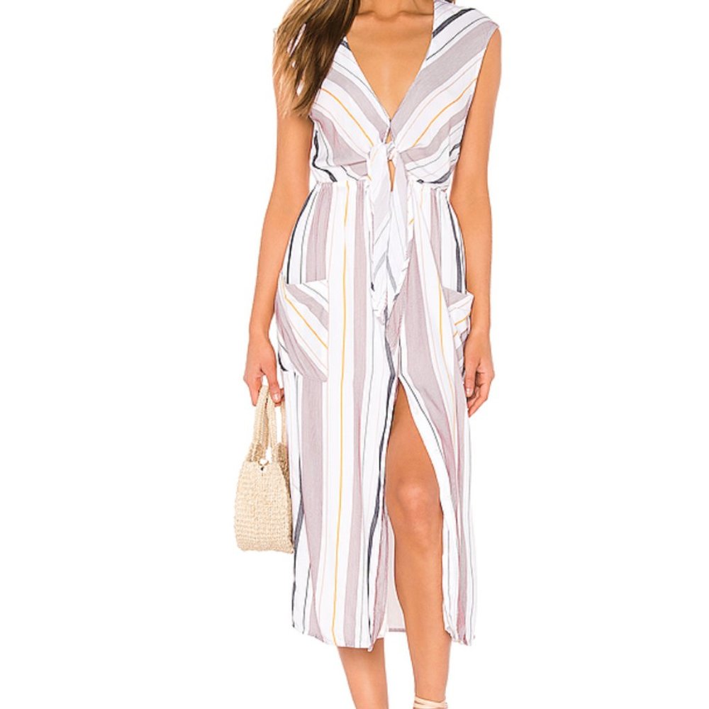 TAVIK Swimwear Jude Dress White & Berry Stripe